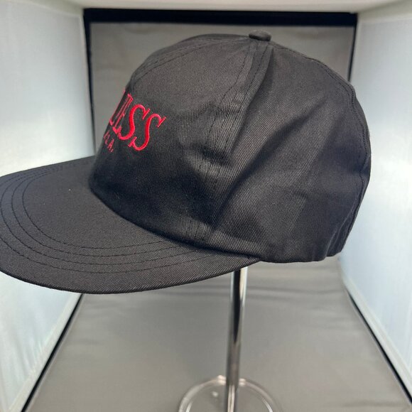 Vintage Guess Baseball Hat Cap Spellout Adjustable One Size Snapback Black Y2K - Picture 2 of 9